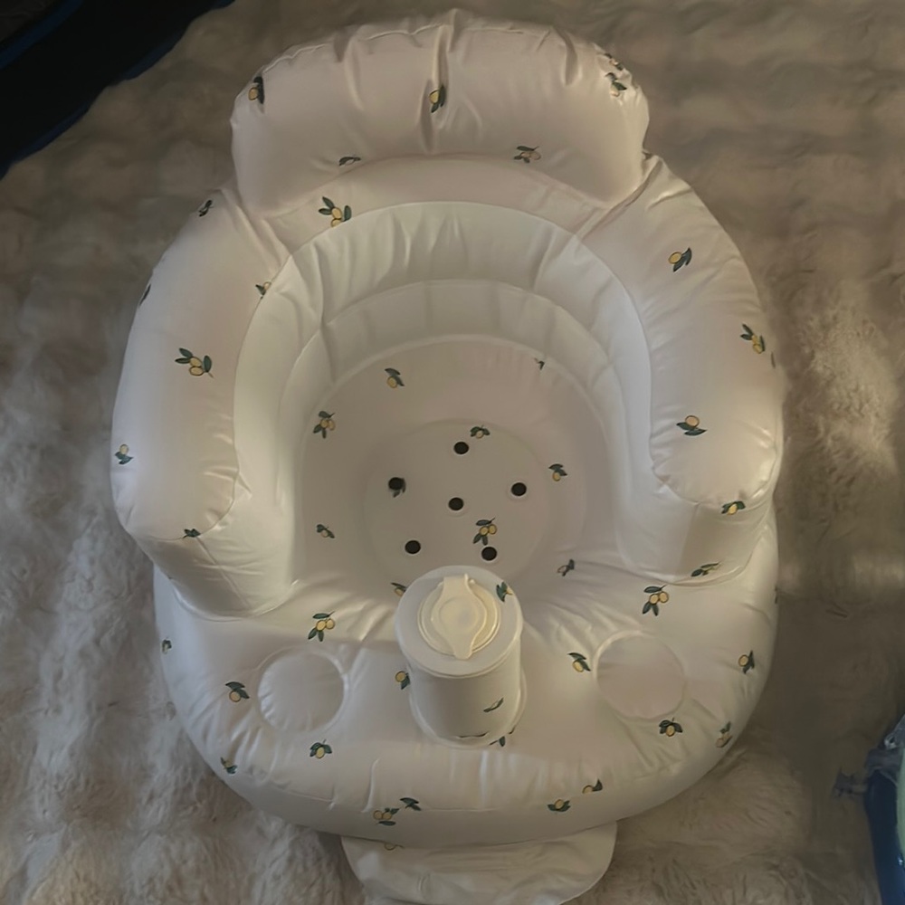 Amazon Inflatable Baby Seat with White and Green Design